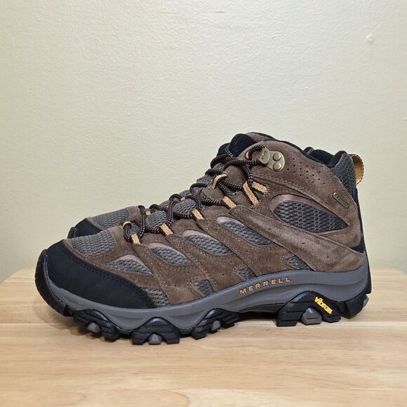 Merrell Moab 3 Mid Wide Waterproof Hiking Boots Earth Brown J035839W Men\'s 9 W